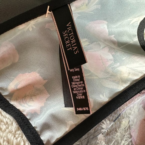 Very Sexy Lightly Lined Bustier Floral Top SZ 34 B - Picture 6 of 6